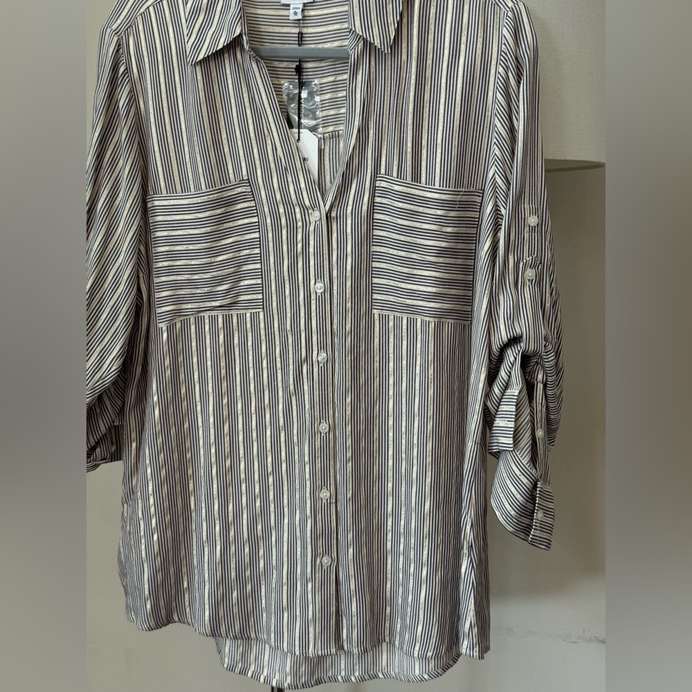 Women’s Express shirt striped NWT XL - Picture 2 of 4